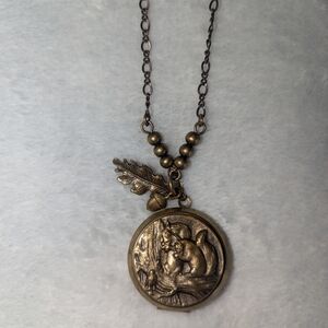 Brass Squirrel locket